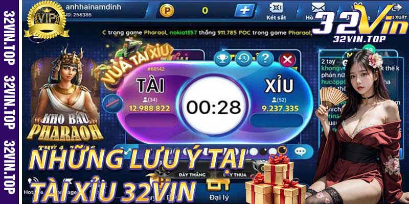 Những Lưu Ý Khi Chơi Tài Xỉu 32Vin Trực Tuyến